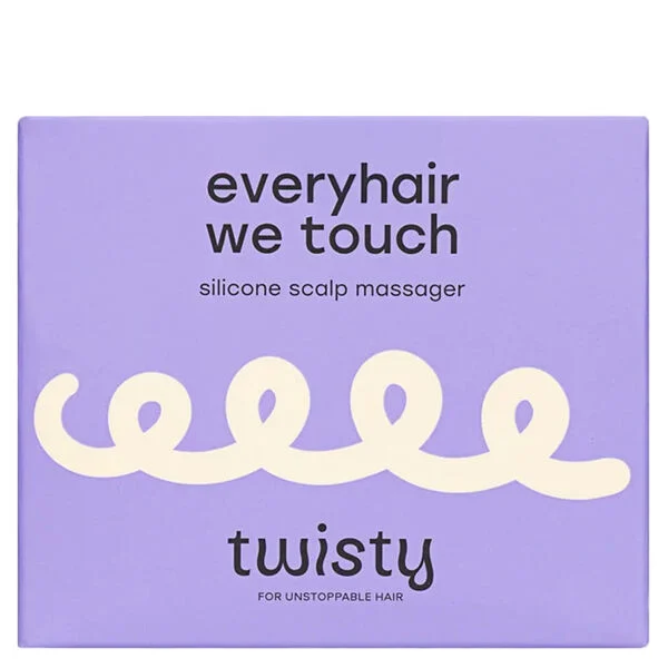Масажор за скалп Twisty Everyhair We Touch от мек силикон за стимулиране на микроциркулацията, почистване на скалпа и подпомагане растежа на косата